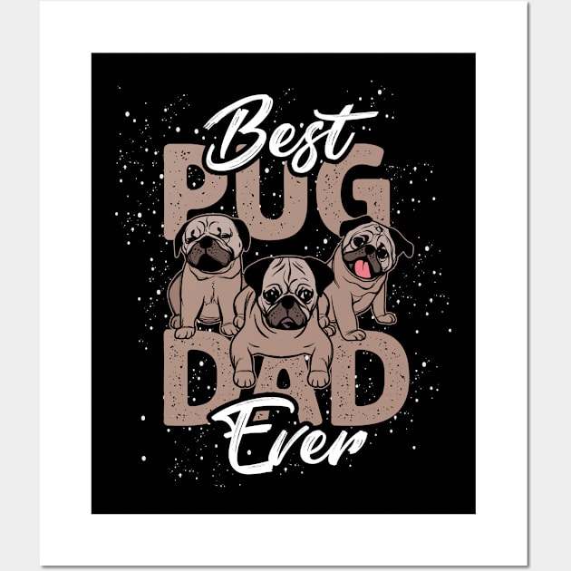 Pug Dad Dog Wall Art by ShirtsShirtsndmoreShirts